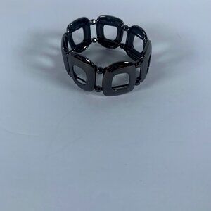 Lia Sophia Black Galena Stretch Bangle Bracelet